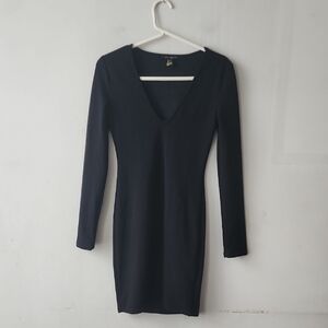 Elegant Black Long Sleeve Dress
